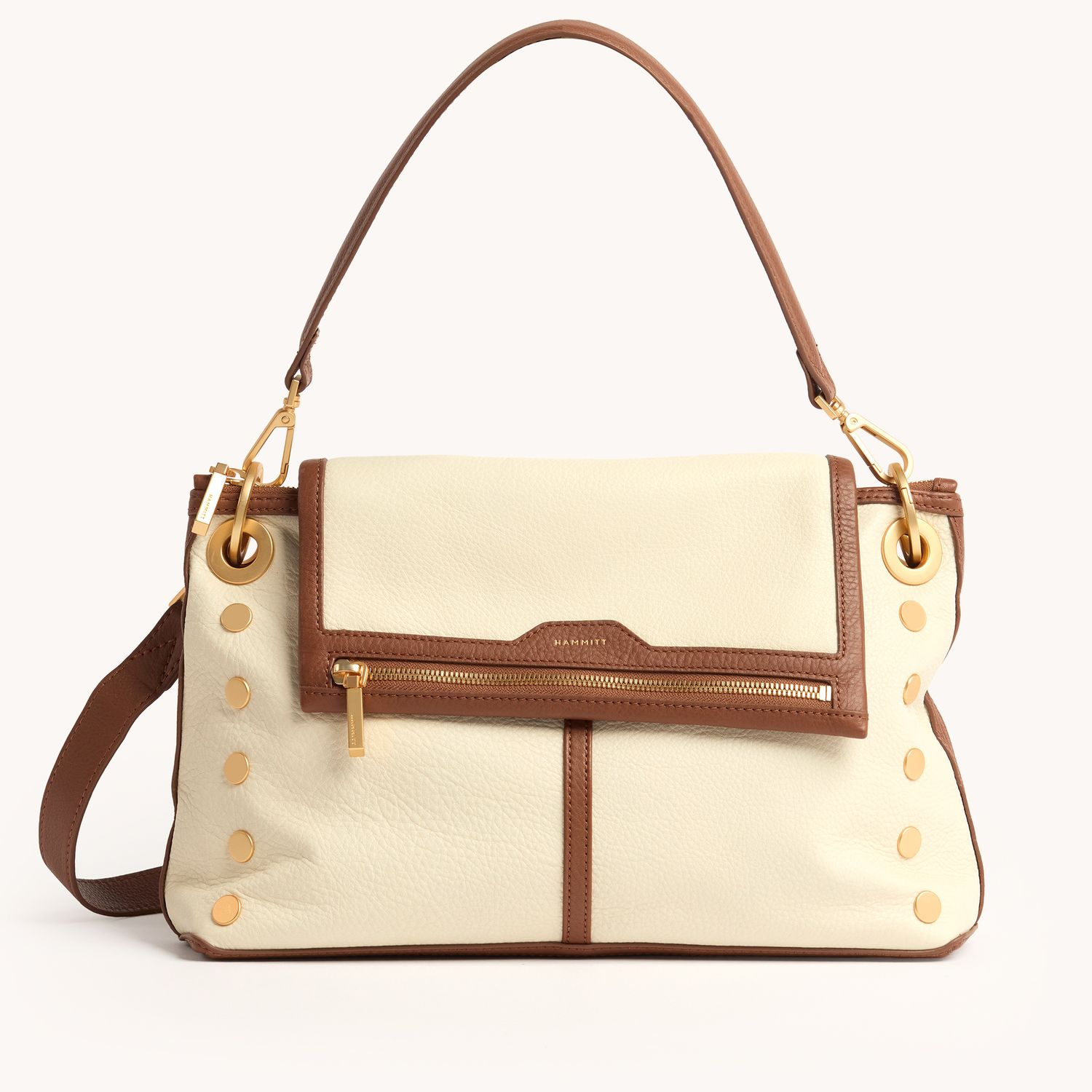 Hammitt VIP Grand Shoulder Bag Courtyard Cream/Brushed Gold