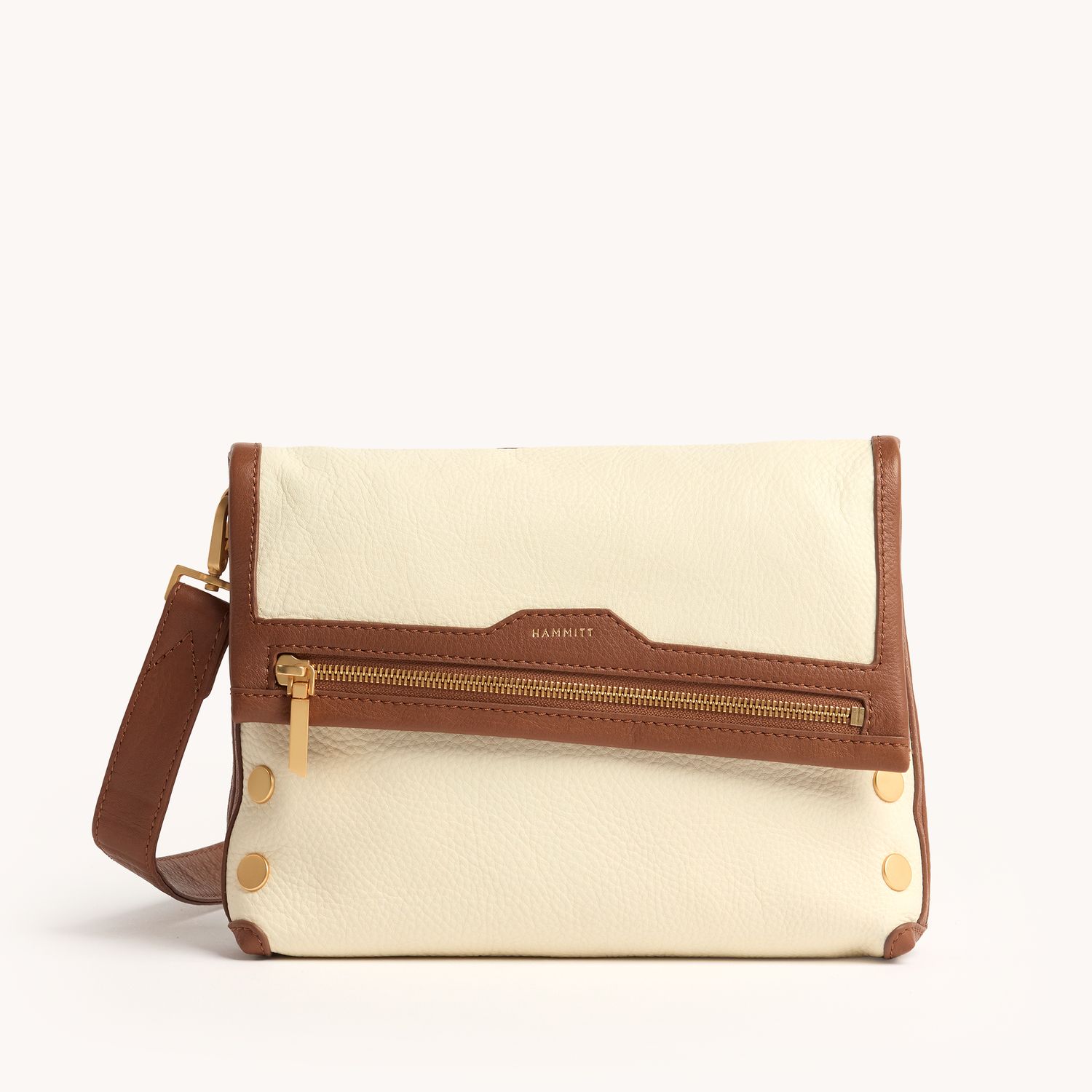 Hammitt VIP Med Crossbody Bag Courtyard Cream/Brushed Gold
