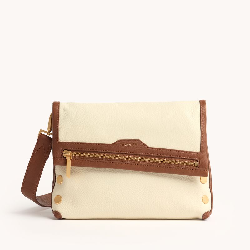 Hammitt VIP Med Crossbody Bag Courtyard Cream/Brushed Gold