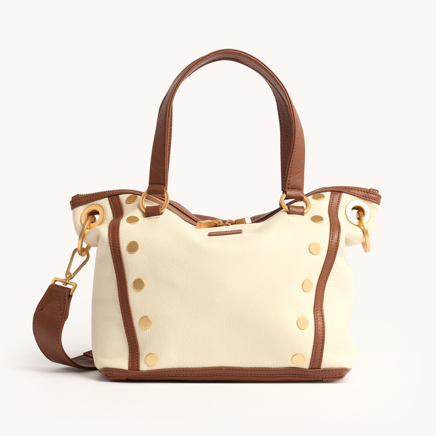 Hammitt Daniel Med Shoulder Bag Courtyard Cream/Brushed Gold