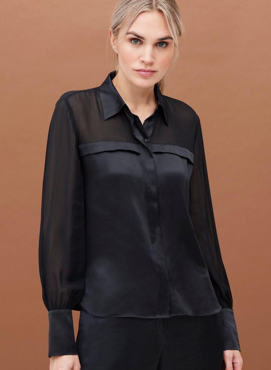 Go Silk Sheer Madness Blouse