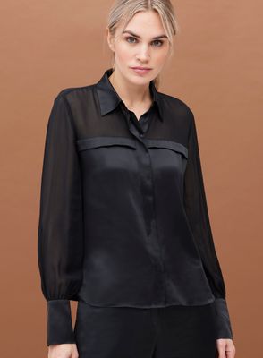 Go Silk Sheer Madness Blouse