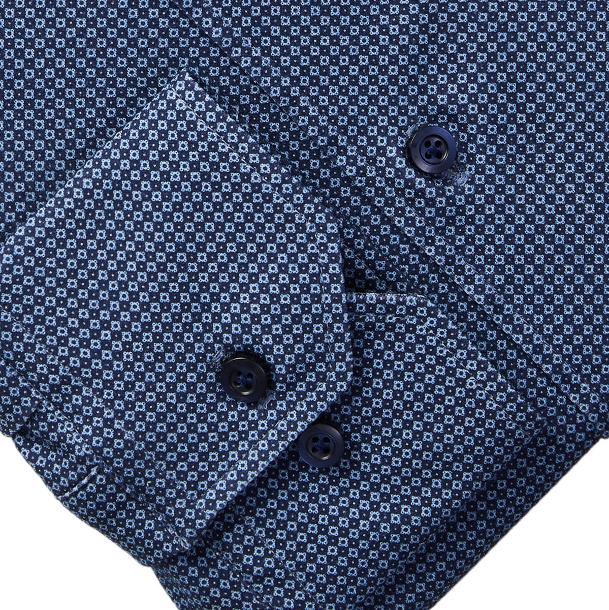 Emanuel Berg Modern Fit Circular Print 4Flex Shirt
