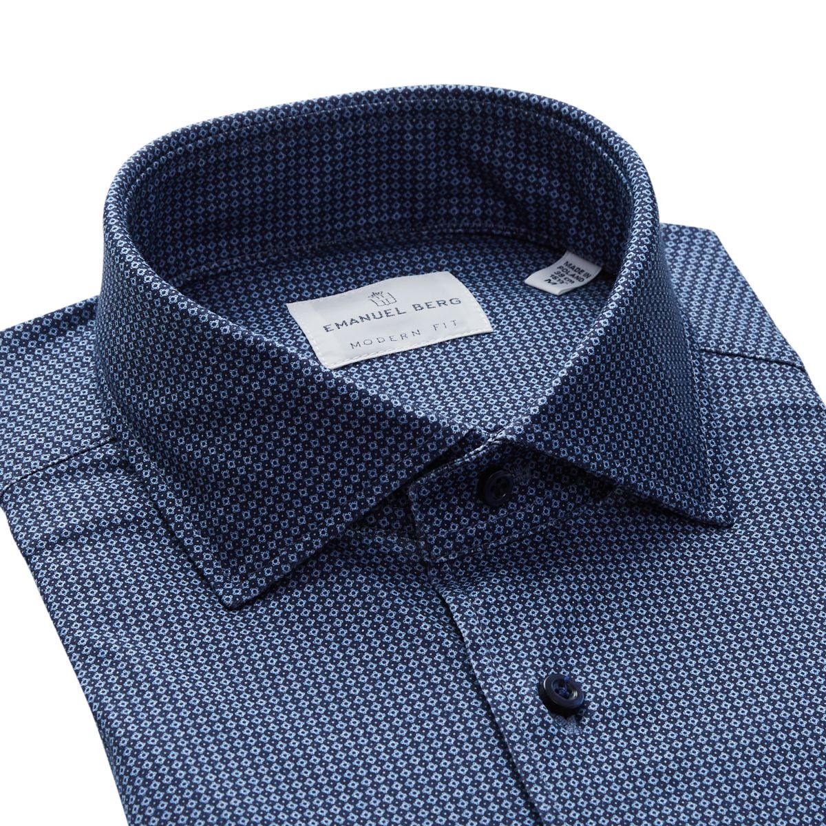 Emanuel Berg Modern Fit Circular Print 4Flex Shirt
