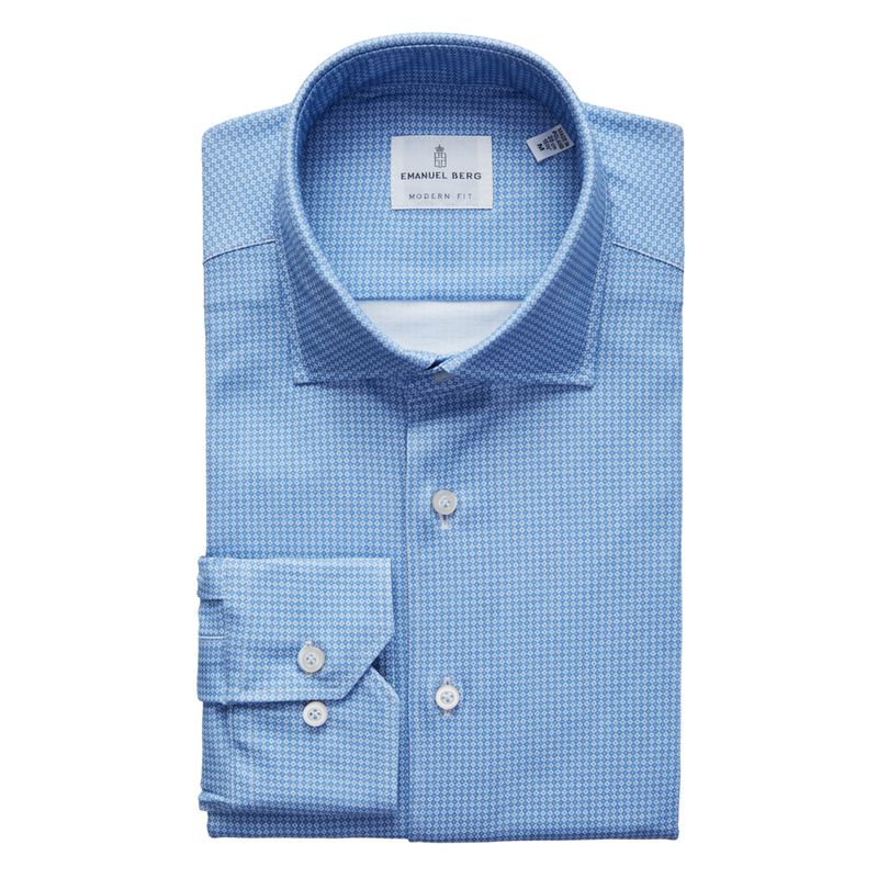 Emanuel Berg Modern Fit Micro Medallion 4Flex Shirt