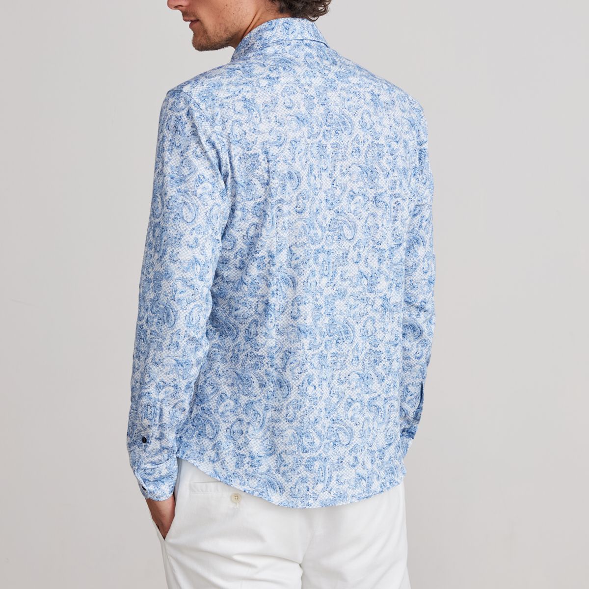 Emanuel Berg Modern Fit Dusty Paisley 4Flex Shirt