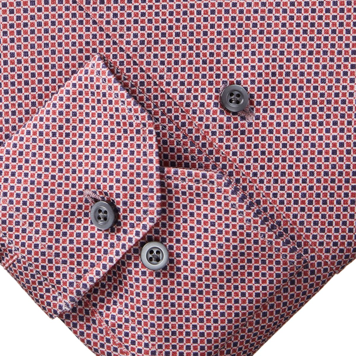 Emanuel Berg Modern Fit Micro Diamond Print 4Flex Shirt