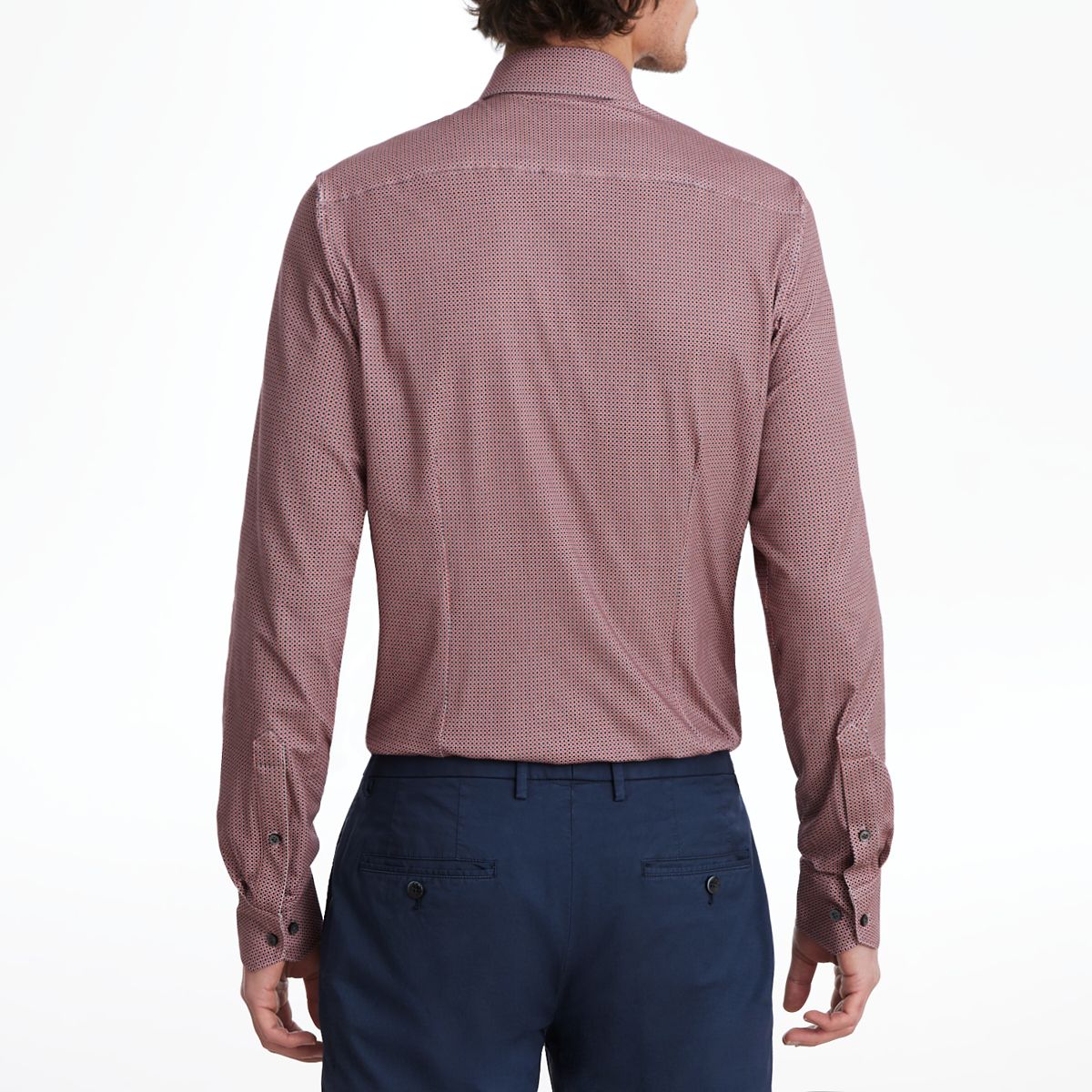 Emanuel Berg Modern Fit Micro Diamond Print 4Flex Shirt