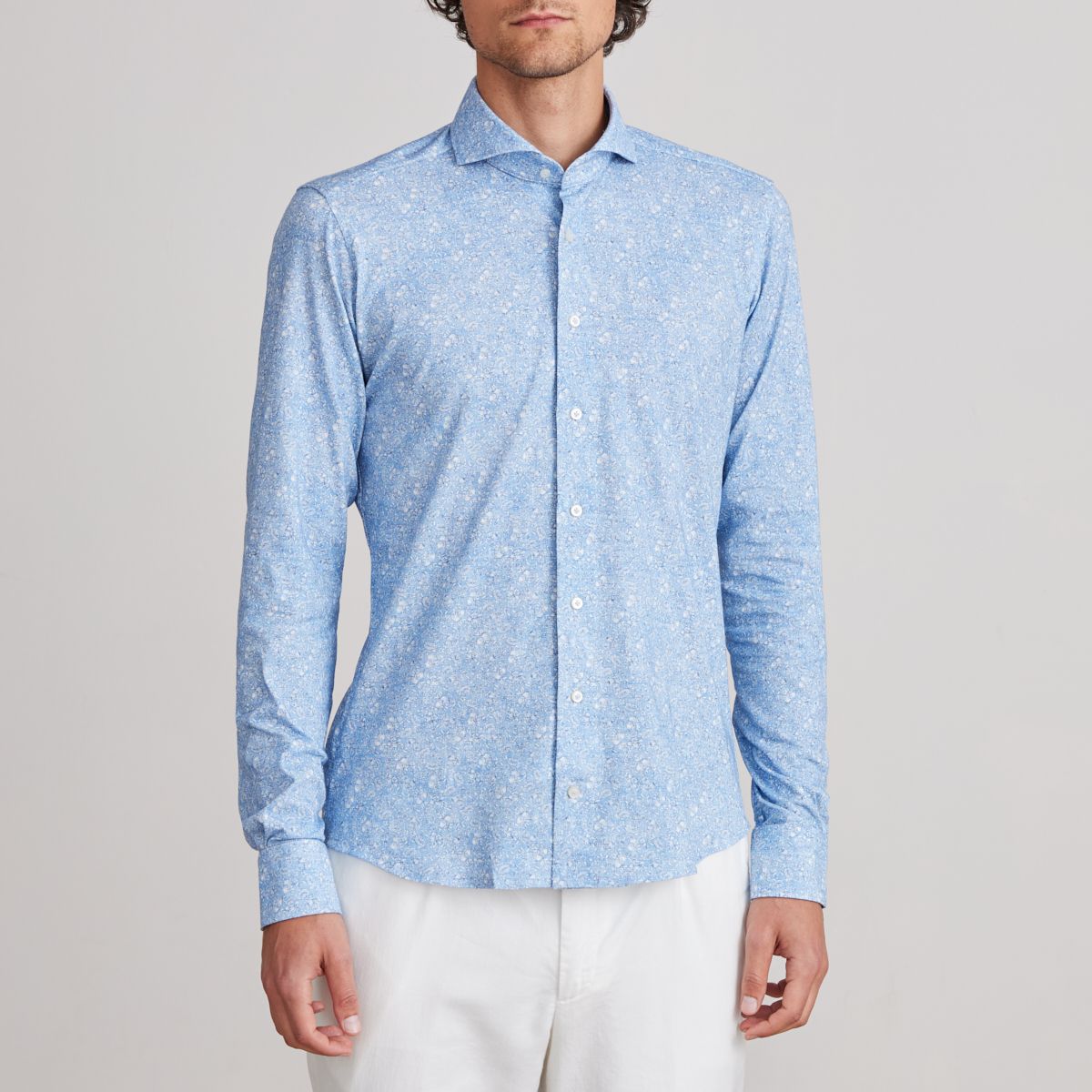 Emanuel Berg Modern Fit Floral Print 4Flex Shirt