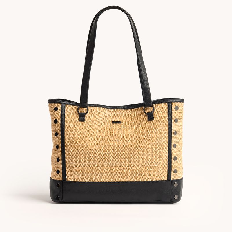 Hammitt Andersen Revival Shoulder Bag Chaparral Raffia/Gunmetal