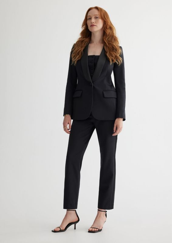 Iris Setlakwe Jacket w/ Satin Collar