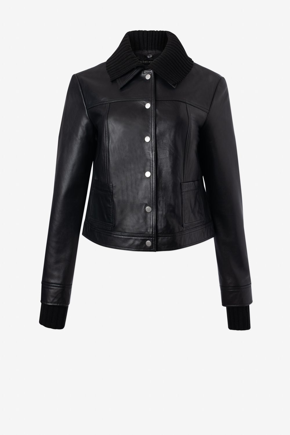 Iris Setlakwe Leather Jacket With Removable Knit