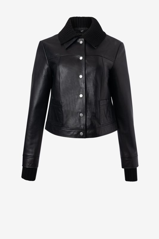 Iris Setlakwe Leather Jacket With Removable Knit