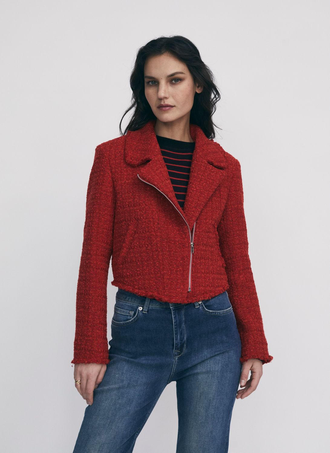 Iris Setlakwe Tweed Perfecto Jacket
