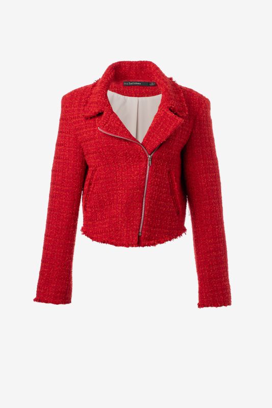 Iris Setlakwe Tweed Perfecto Jacket