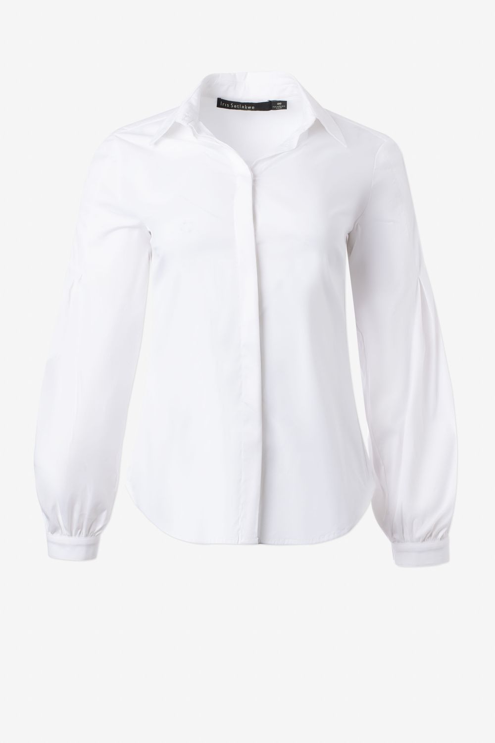 Iris Setlakwe Button Down Shirt w/ Pleated Sleeve