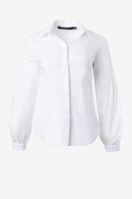 Iris Setlakwe Button Down Shirt w/ Pleated Sleeve