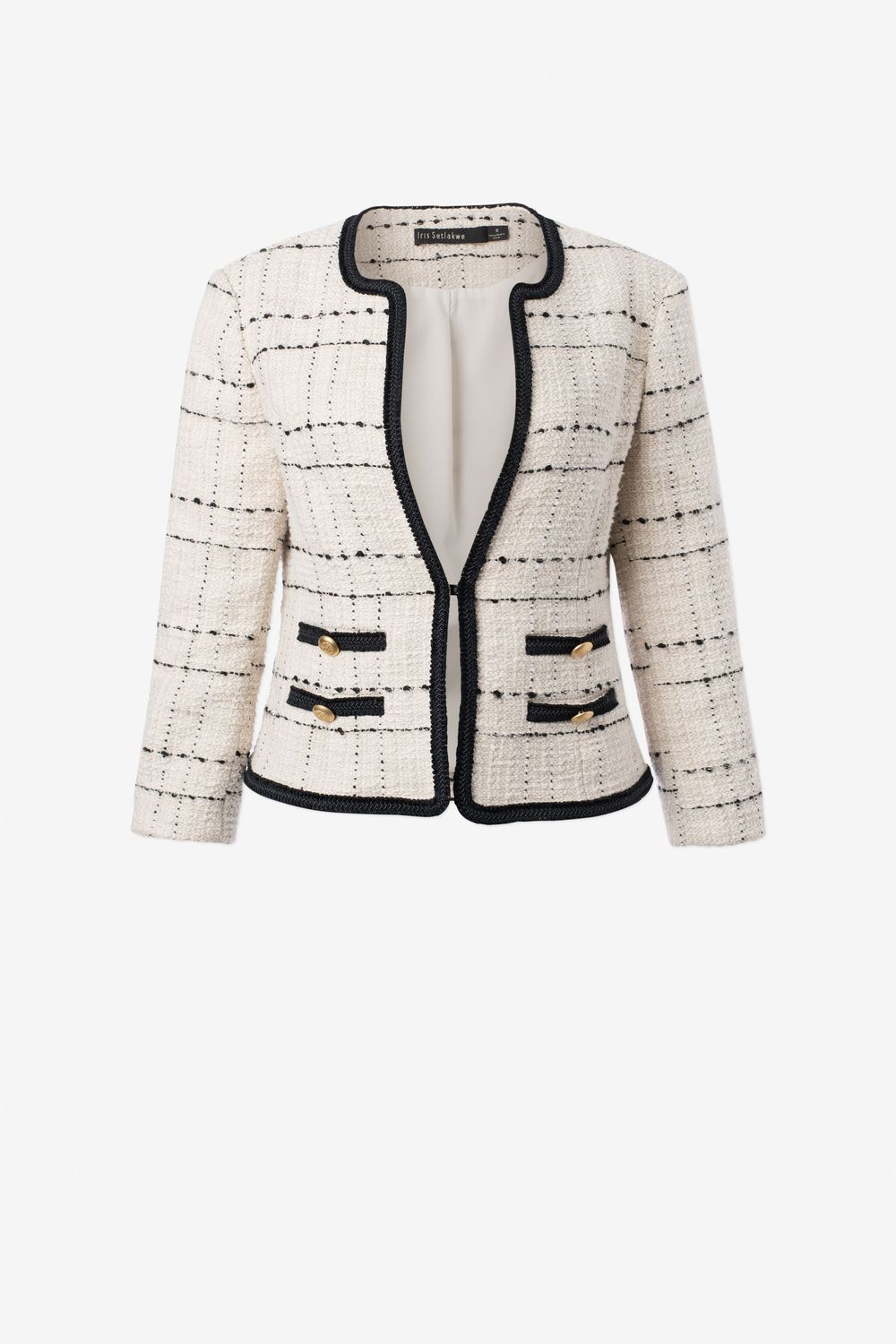 Iris Setlakwe Collarless Open Front Jacket