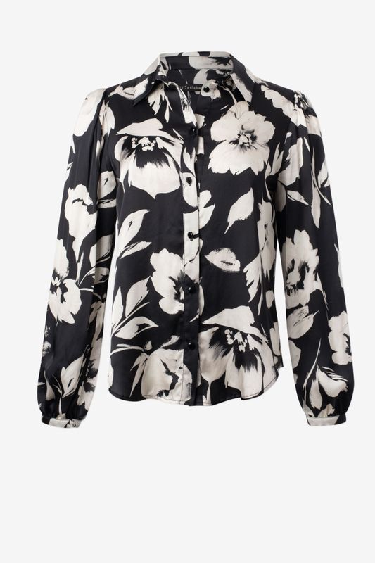 Iris Setlakwe Printed Button Down Long Sleeve Blouse