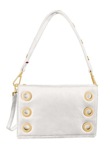 Hammitt Montana Clutch Small Bag, Color: Calla Lily White/Brushed Gold
