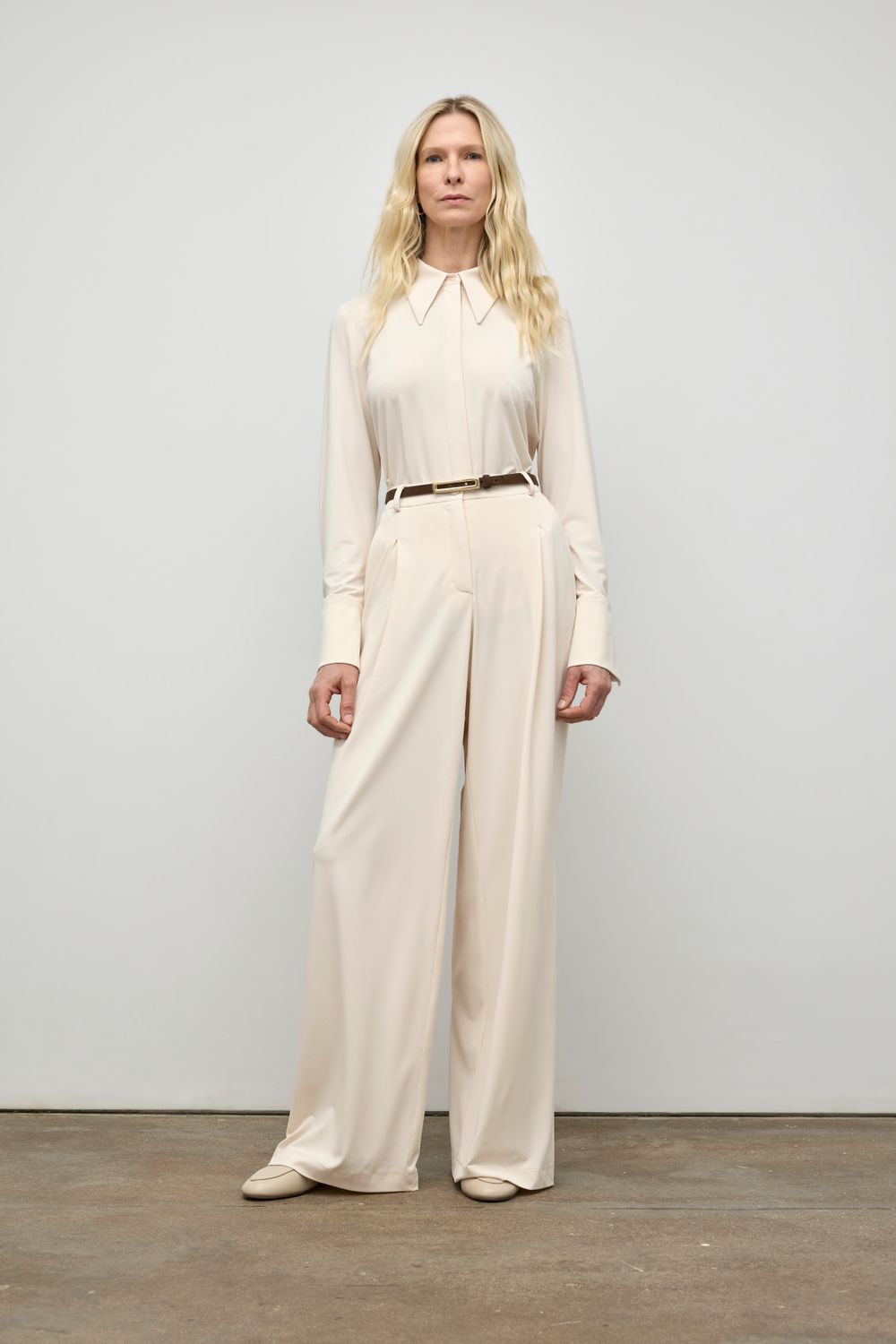 Iris Setlakwe Matte Jersey Pleated Pant
