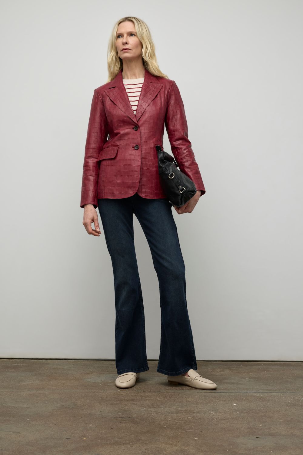 Iris Setlakwe Croco Fitted Jacket