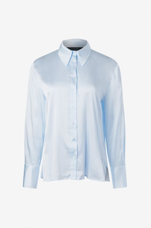 Iris Setlakwe Button Down Classic Stretch Silk Blouse
