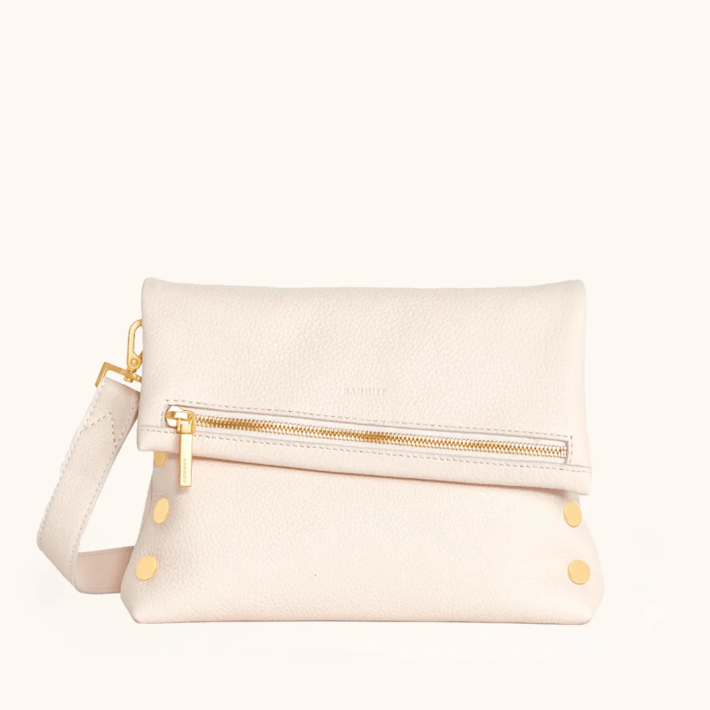 Hammitt VIP Med Crossbody Clutch Bag Calla Lily White/Silver