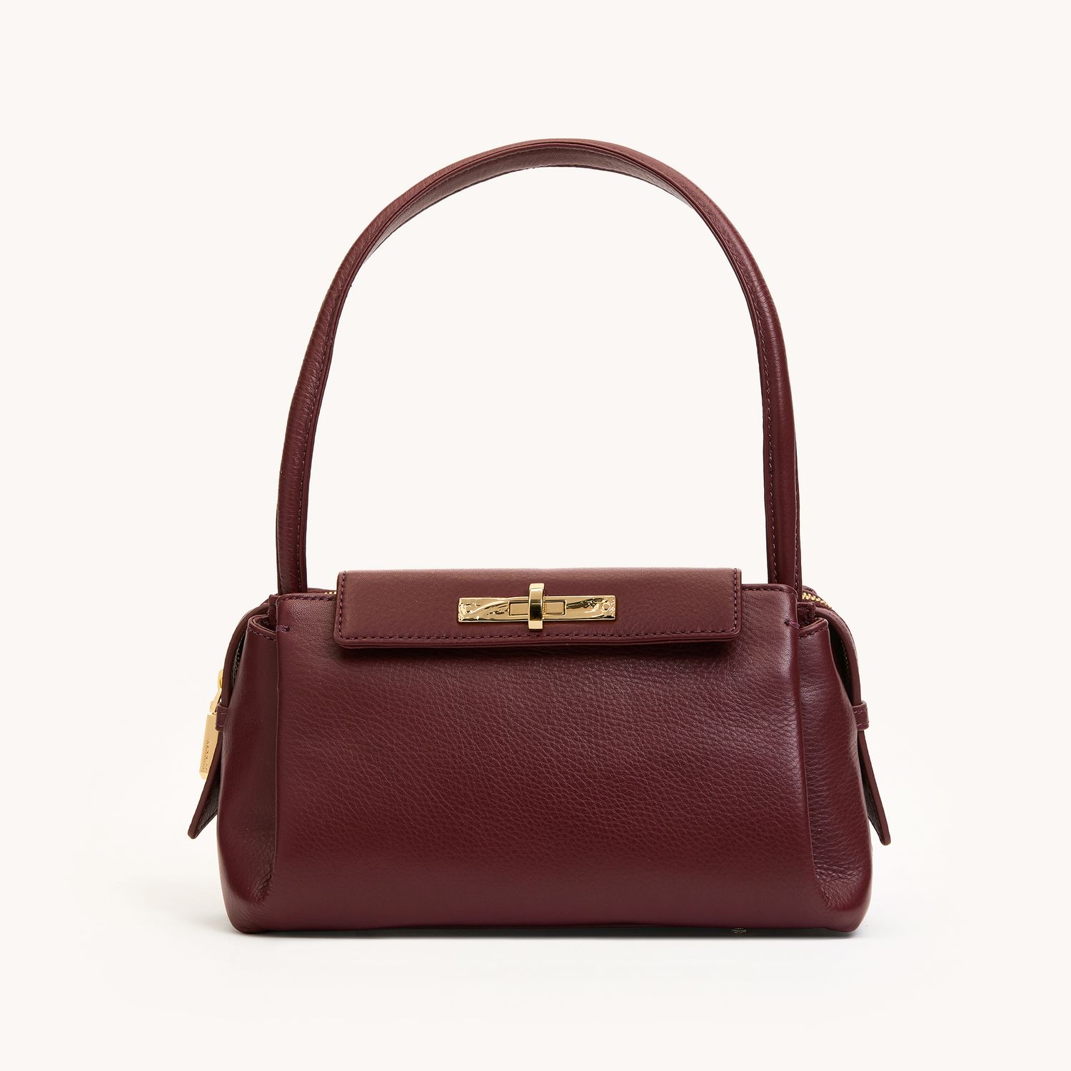 Hammitt Charlotte Med Shoulder Bag, Color: Cherrywood Pebble/Gold