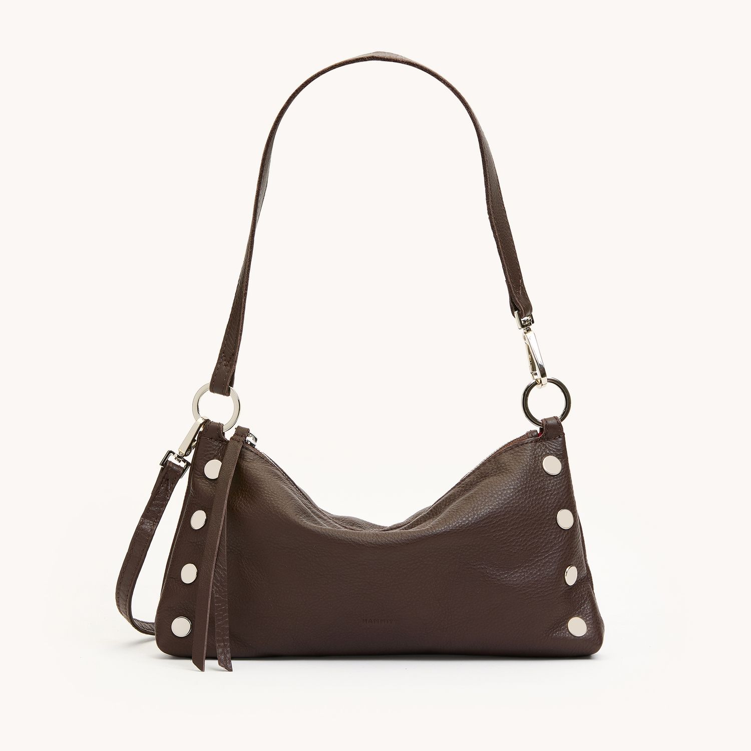 Hammitt Kyle Shoulder Bag Espresso Pebble/Silver