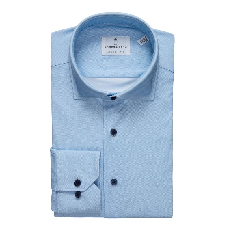 Emanuel Berg Modern Fit Stretch Knit Solid 4Flex Shirt