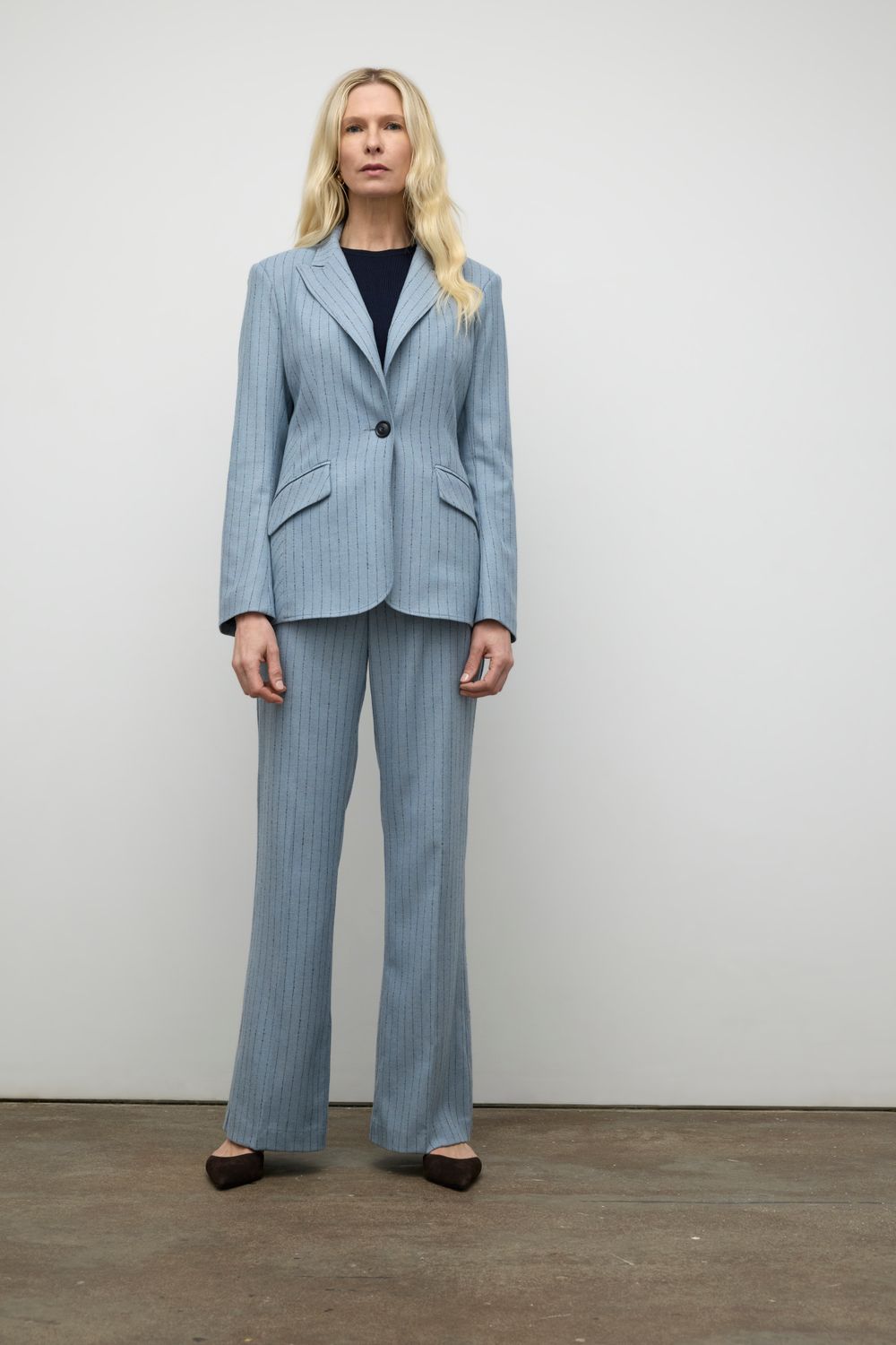 Iris Setlakwe Pinstripe Bell Sleeve Jacket