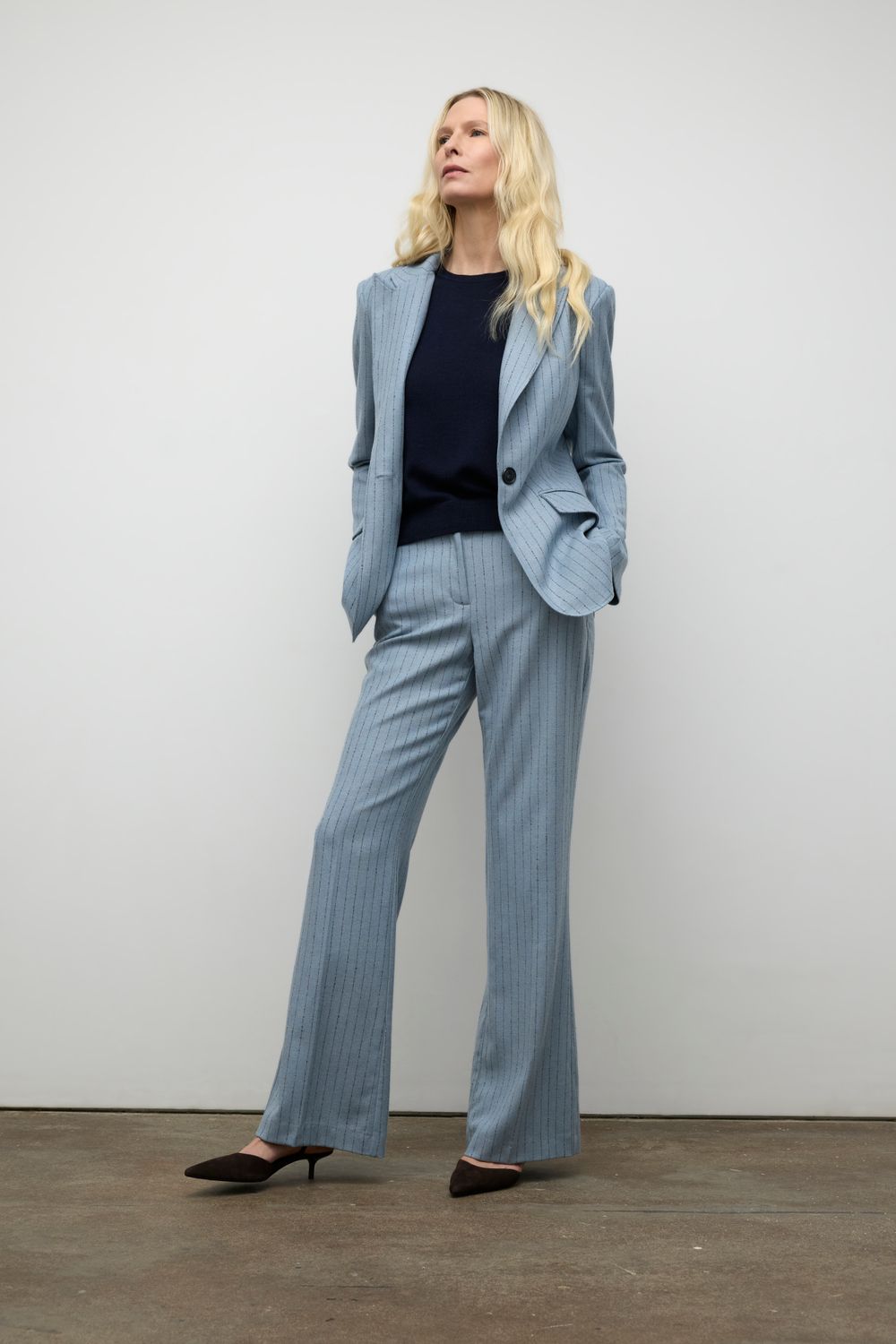 Iris Setlakwe Pinstripe Flared Pant