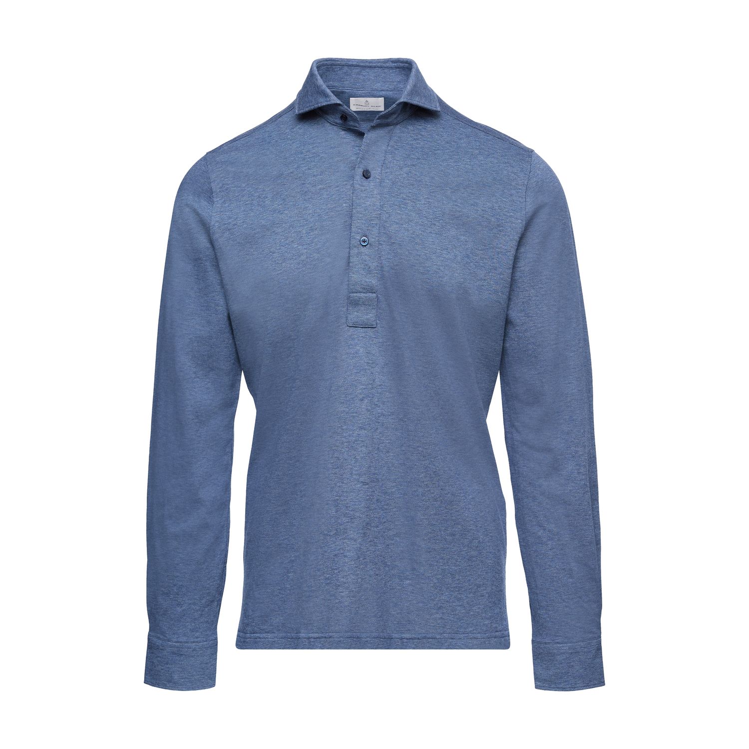 Emanuel Berg Premium Jersey Long Sleeve Polo, Color: Blue, Size: S