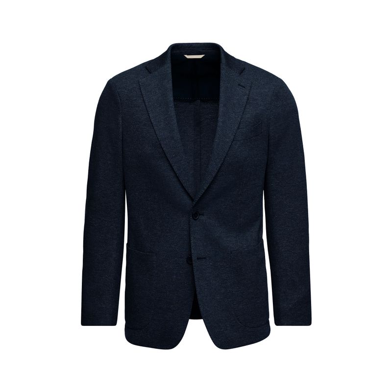 Emanuel Berg Solid Jacquard Deconstructed Sport Coat