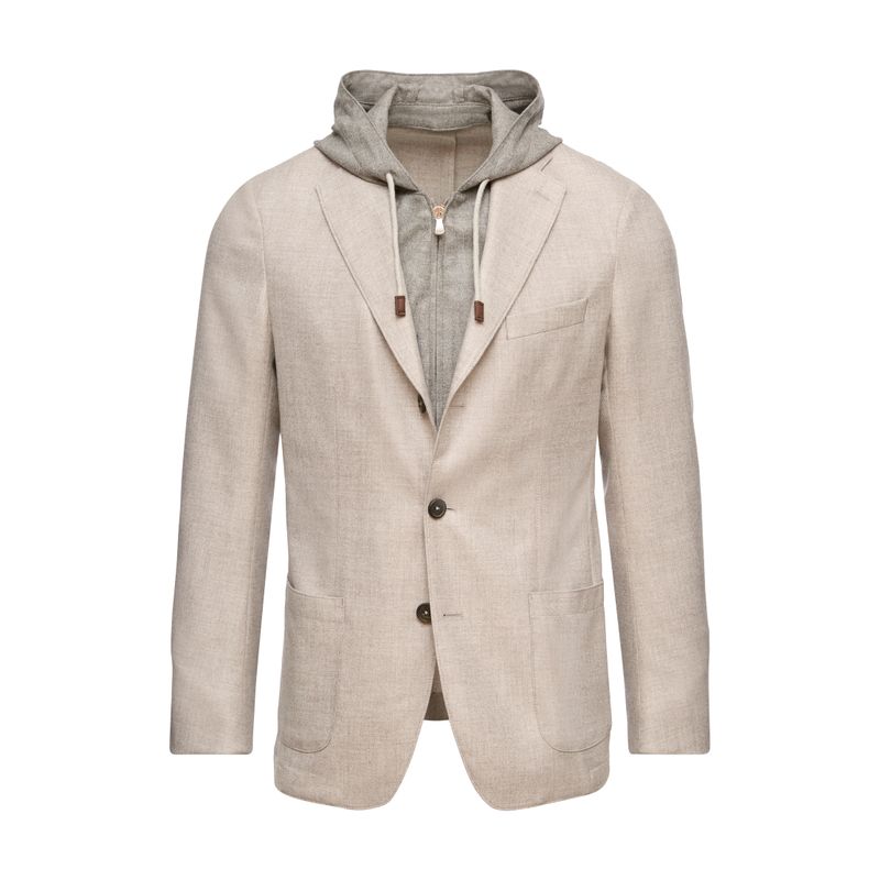 Emanuel Berg Wool &amp; Cashmere Sport Coat w/ Removable Hood
