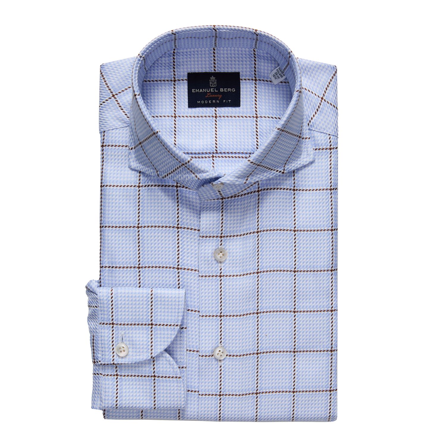 Emanuel  Berg Twill Check Dress Shirt