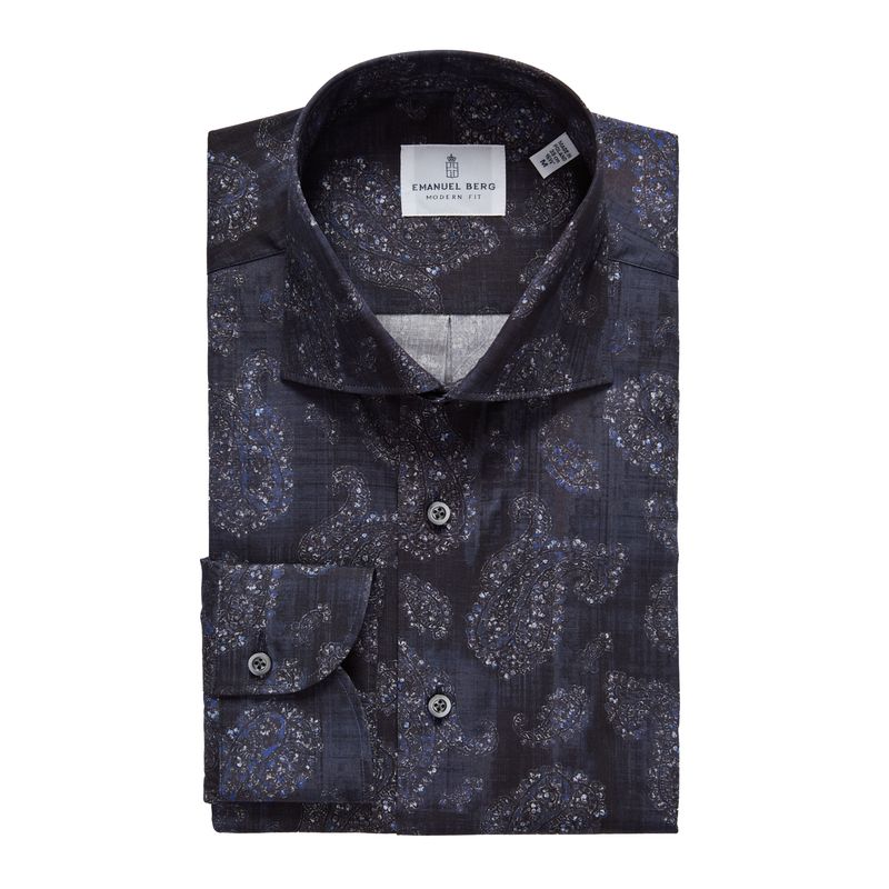 Emanuel Berg Poplin Casual Stretch Shirt