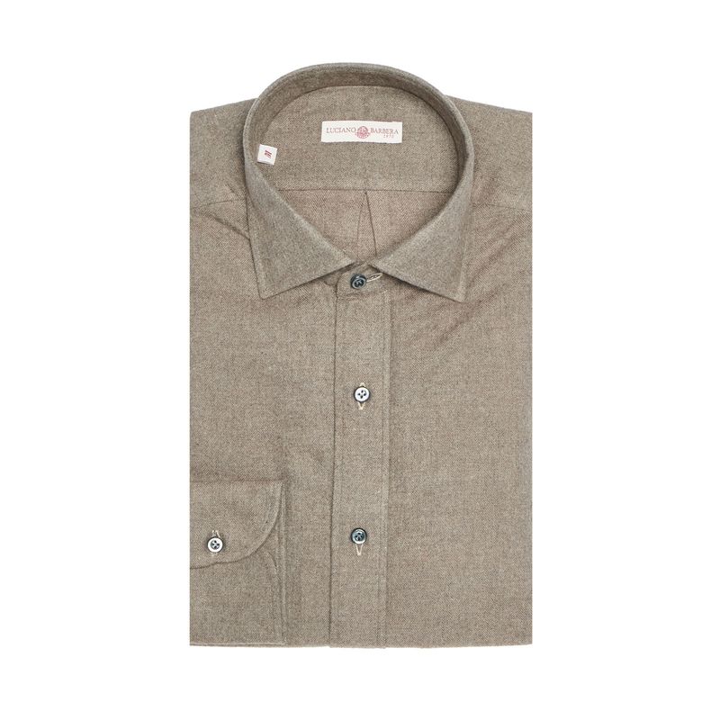 Luciano Barbera Brushed Solid Soft Shirt