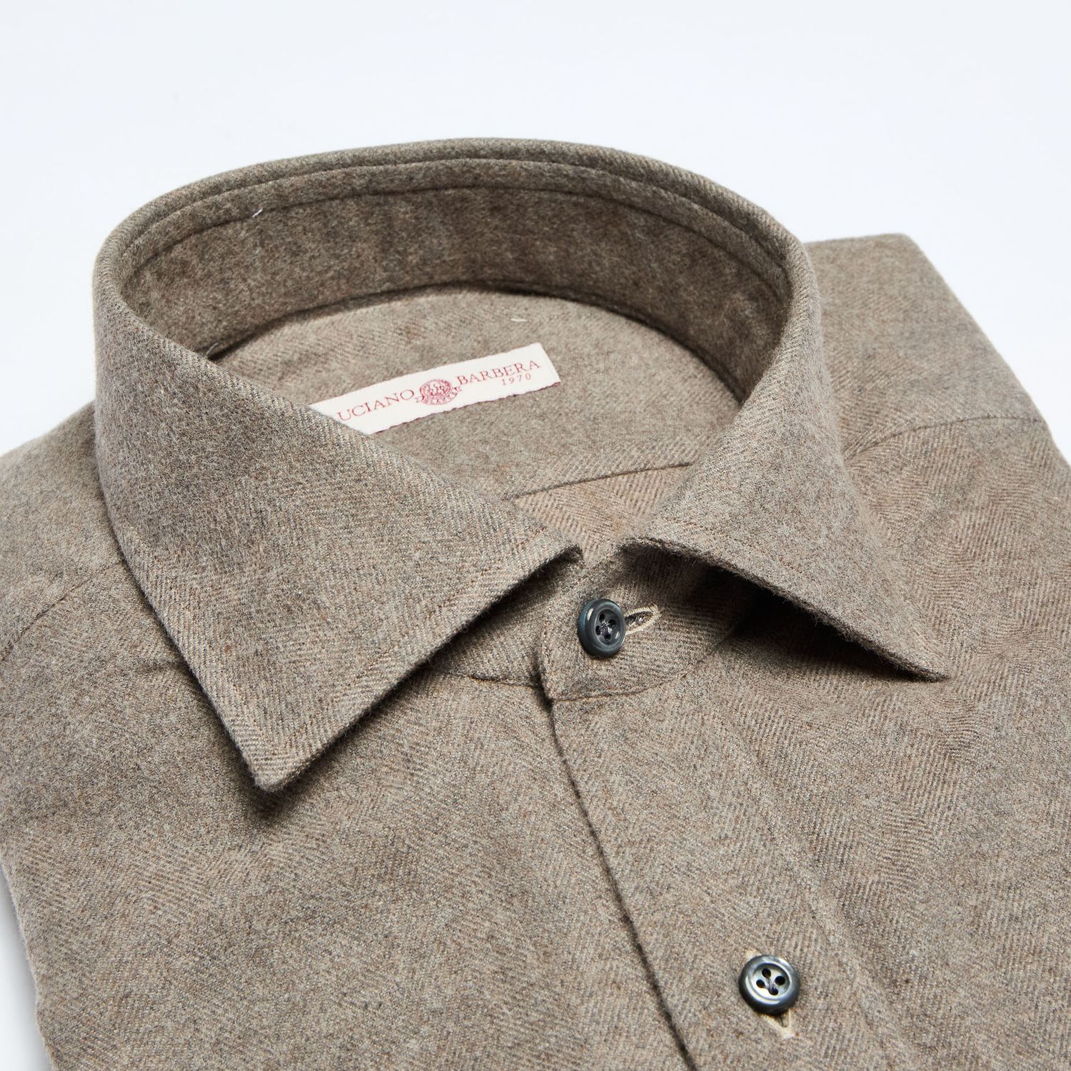 Luciano Barbera Brushed Solid Soft Shirt
