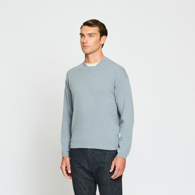 Luciano Barbera Layered Collar Cashmere Sweater