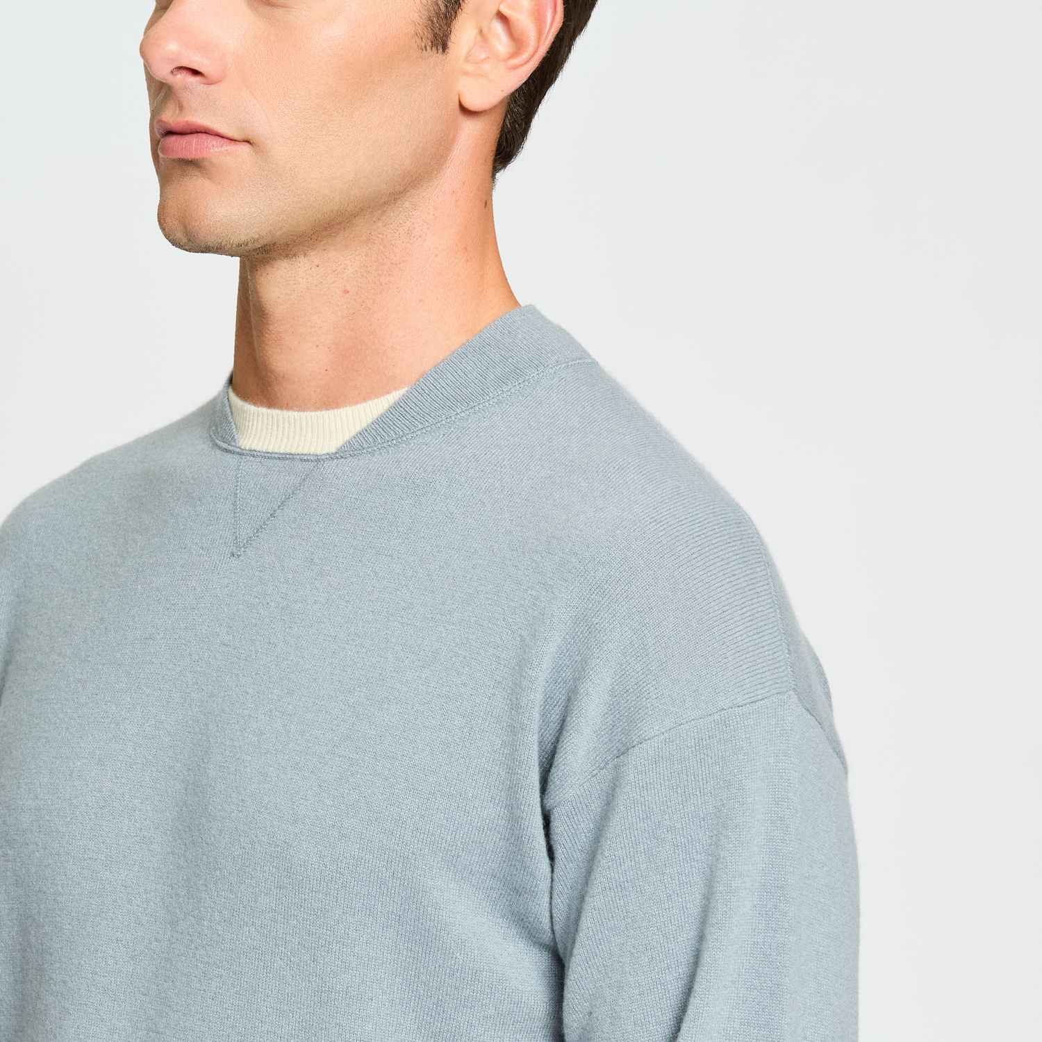 Luciano Barbera Layered Collar Cashmere Sweater