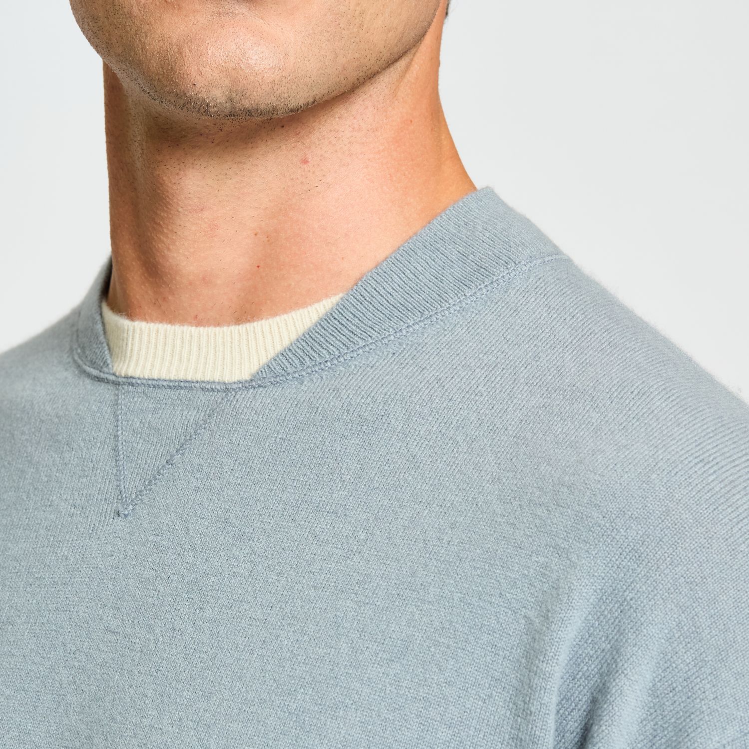 Luciano Barbera Layered Collar Cashmere Sweater
