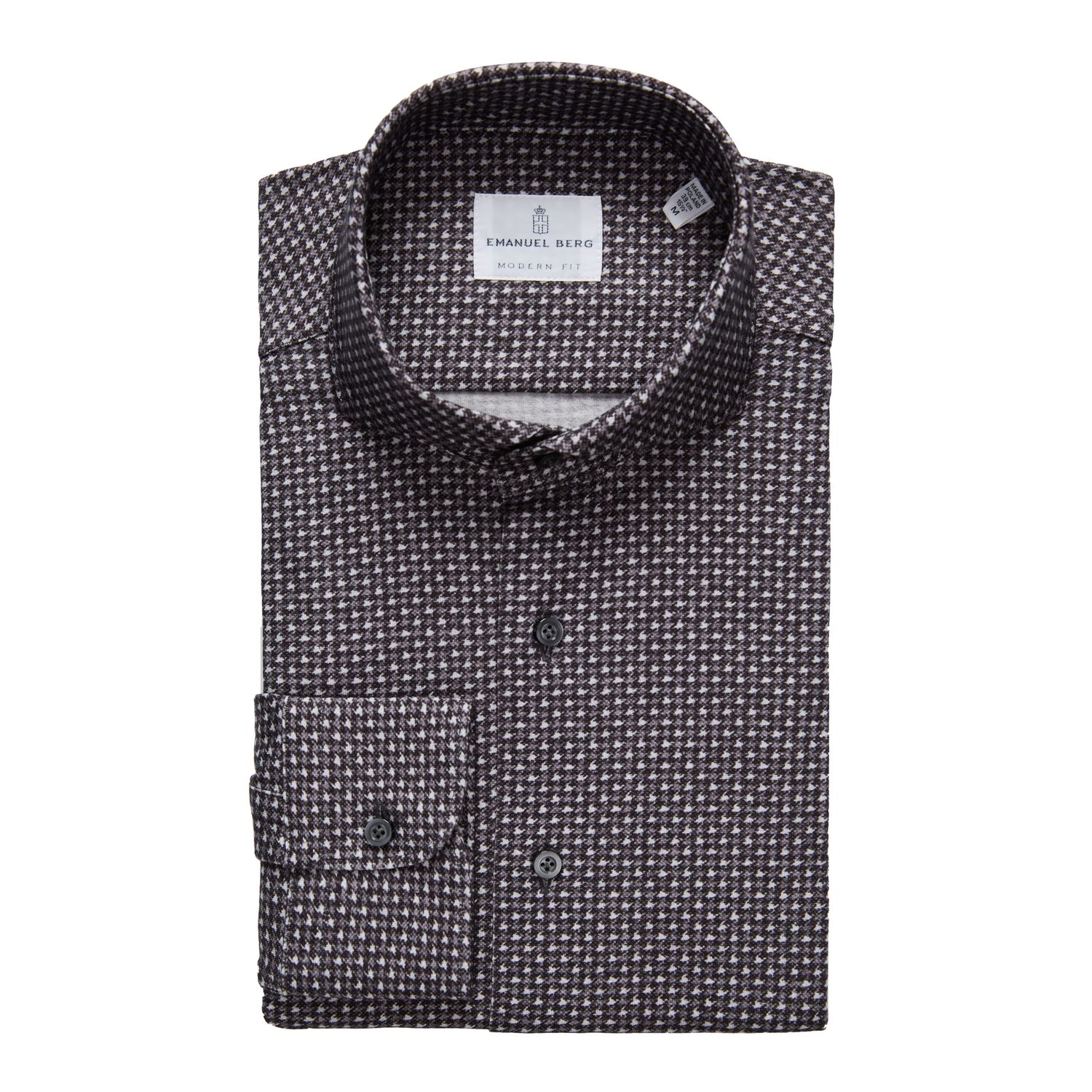 Emanuel Berg Premium Jersey Knit Shirt, Color: Charcoal, Size: 40