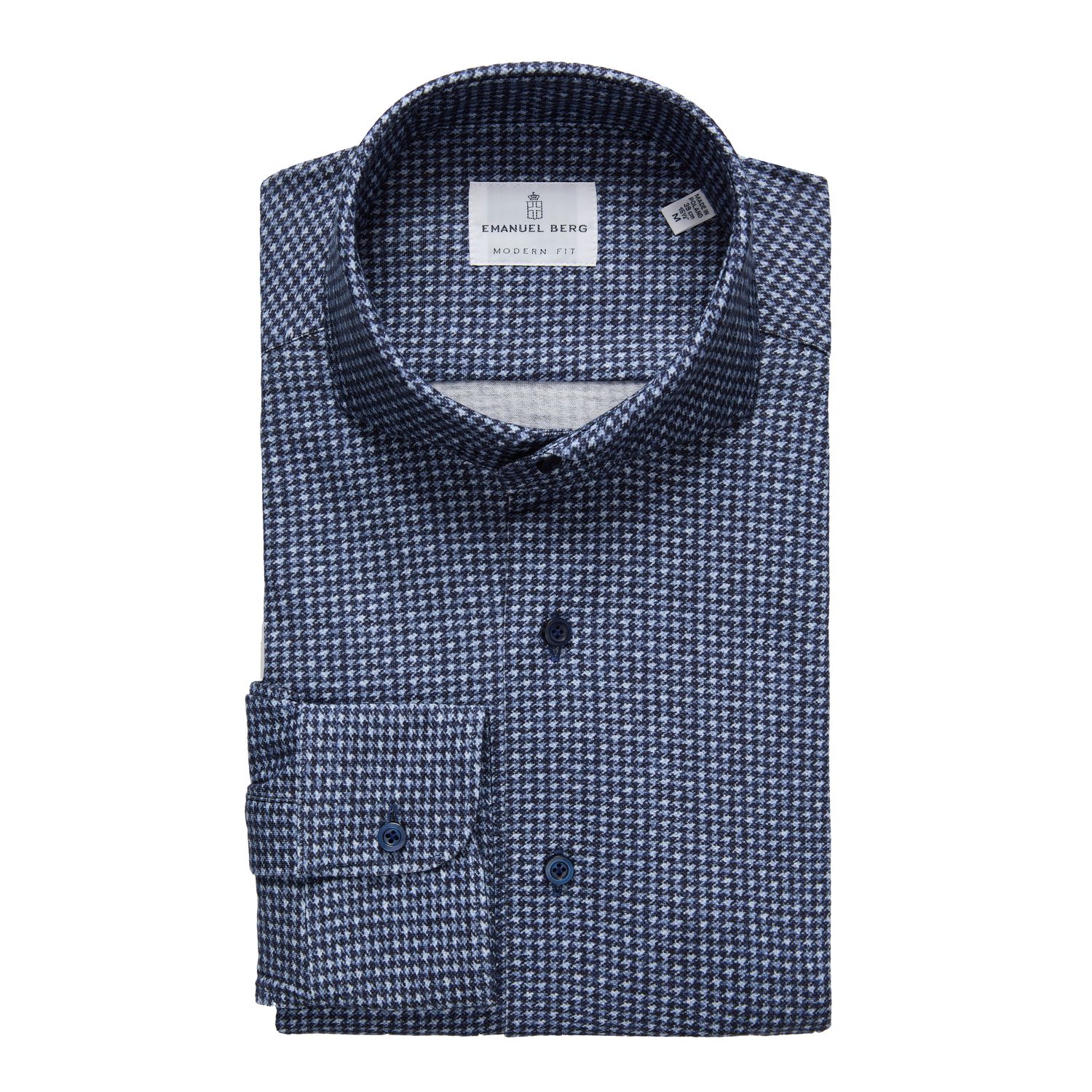 Emanuel Berg Premium Jersey Knit Shirt, Color: Dark Blue, Size: 40