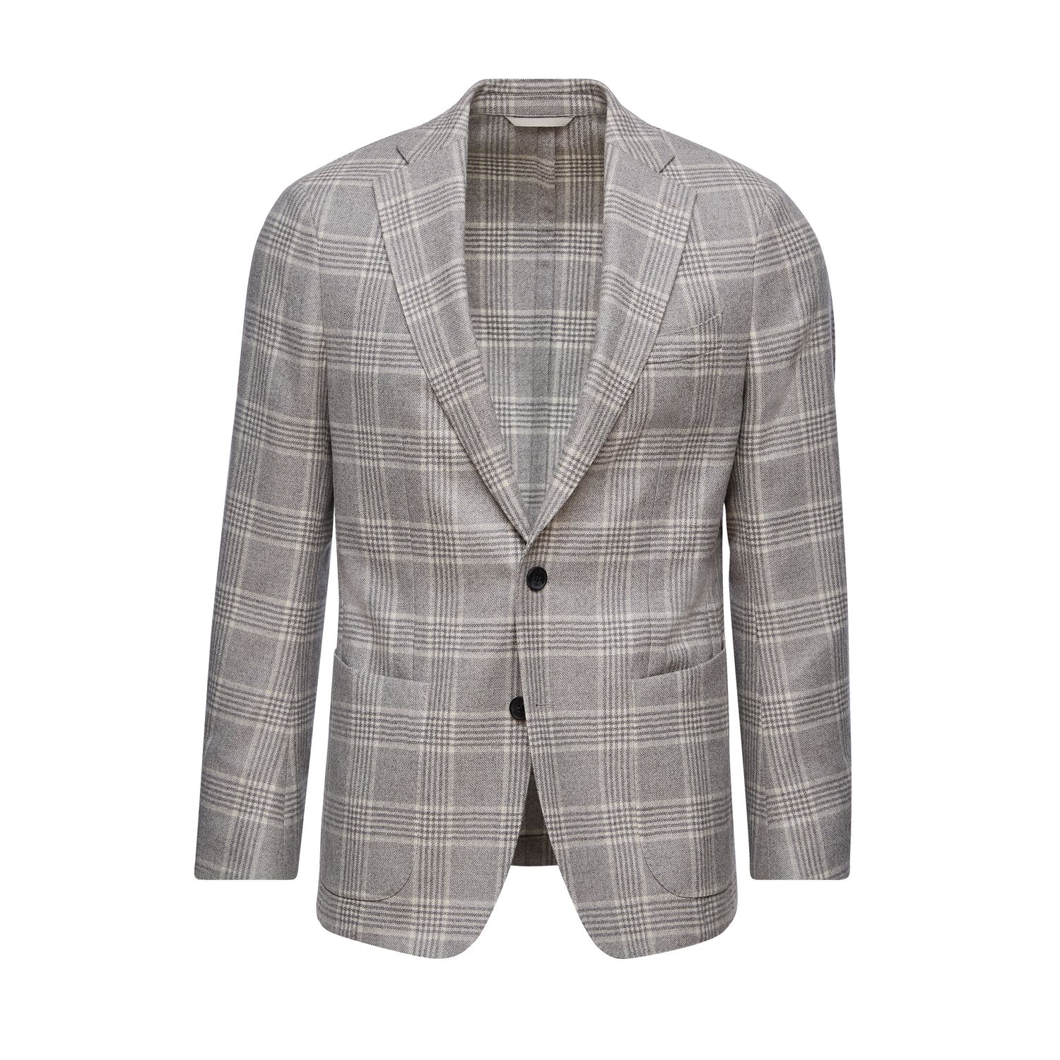 Emanuel Berg Two Button Deconstructed Check Sport Coat, Color: Medium Gray, Size: 48