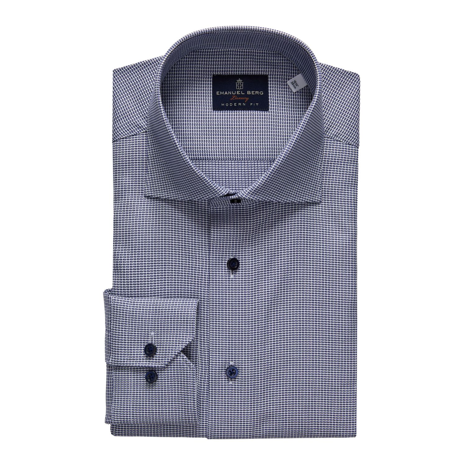 Emanuel Berg Modern Fit Print Performance Yarn Dress Shirt