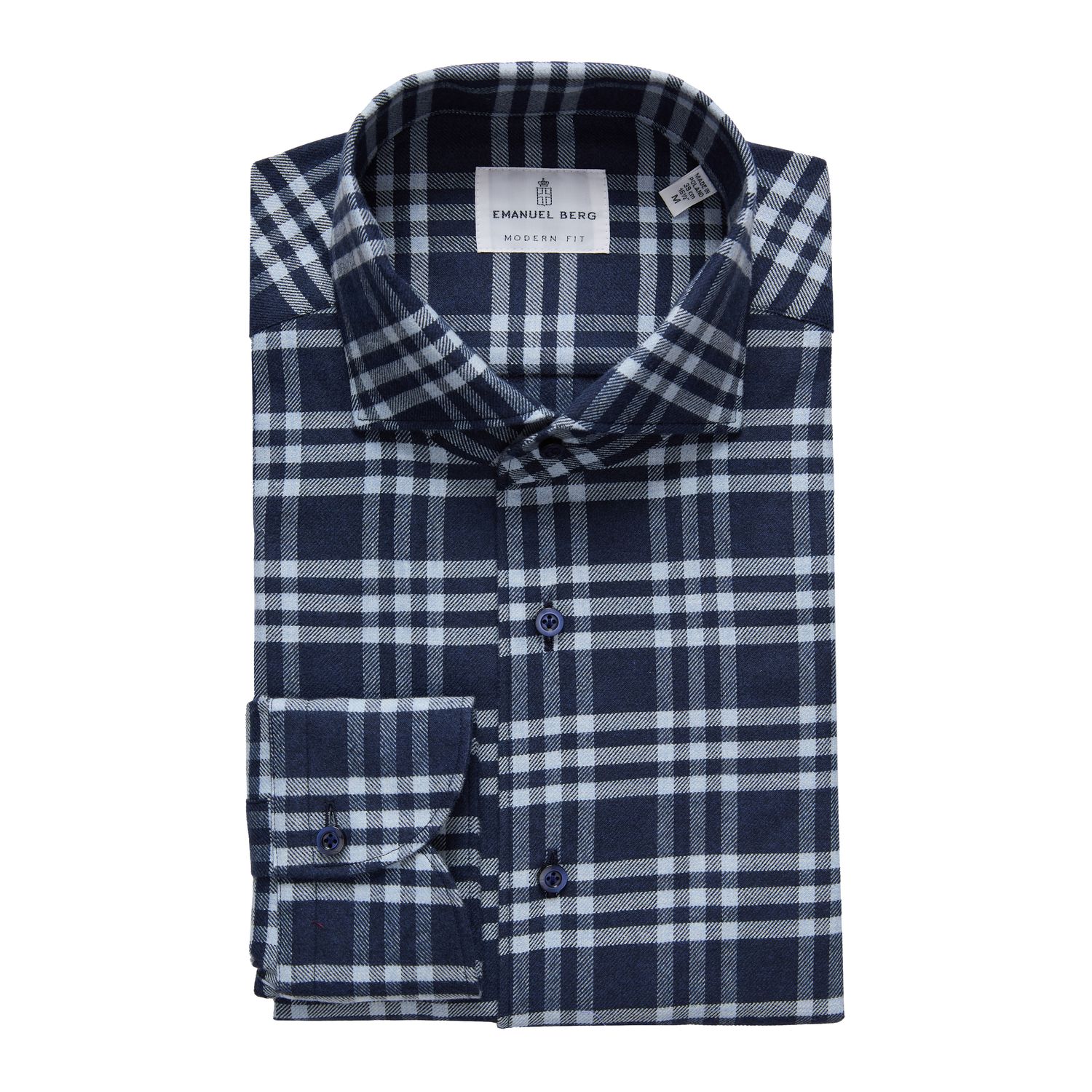 Emanuel Berg Cotton Luxe Checked Flannel Shirt