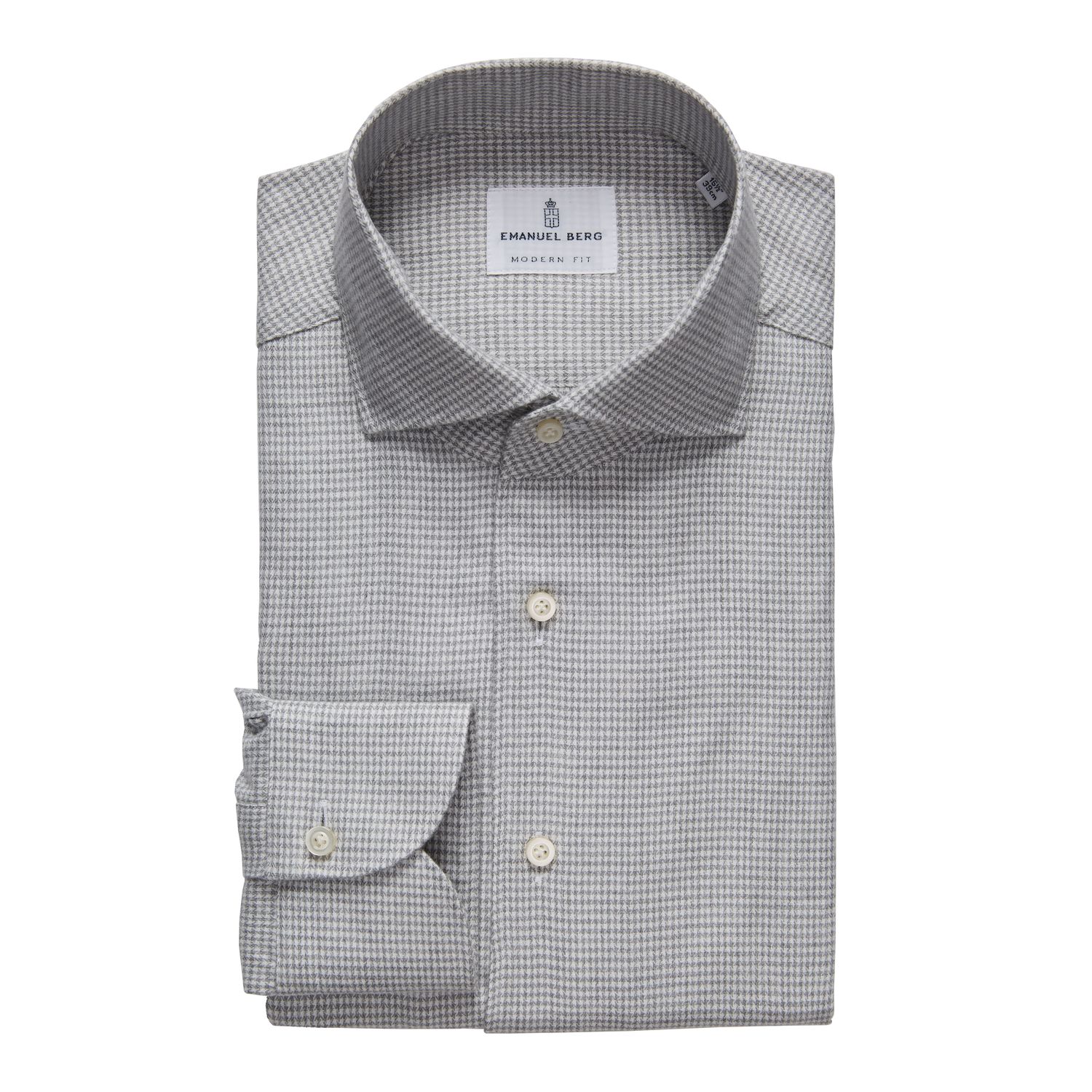 Emanuel Berg Houndstooth Lyocell Twill Shirt
