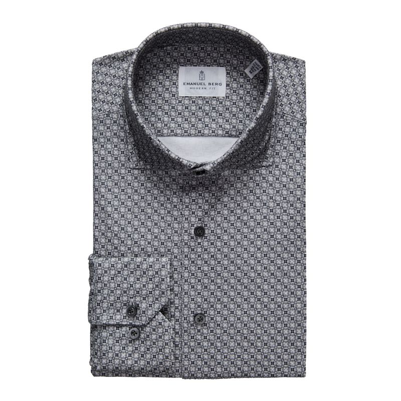 Emanuel Berg Modern Fit Medallion 4Flex Shirt